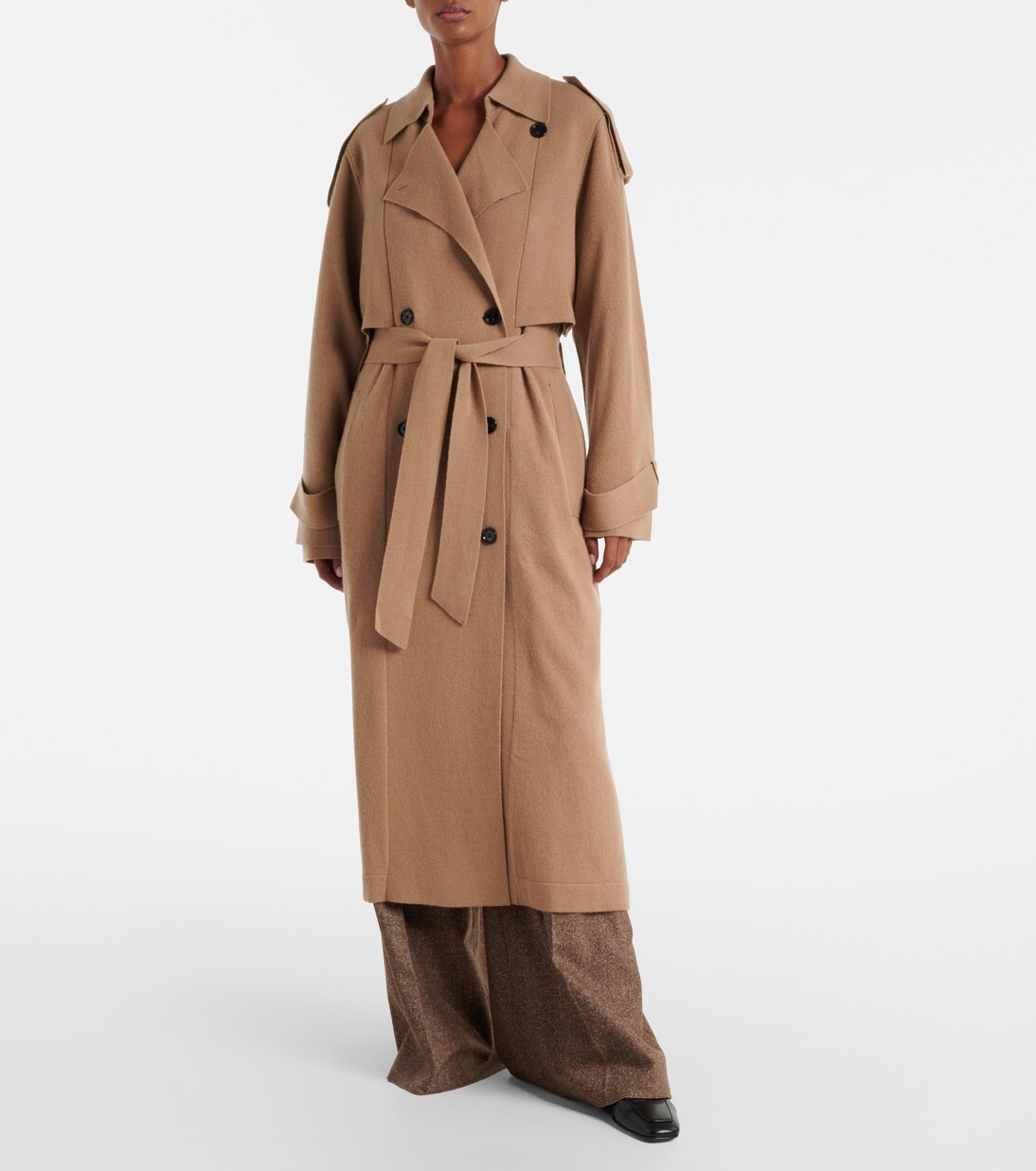 Belted wool and cashmere trench coat | Jardin des Orangers