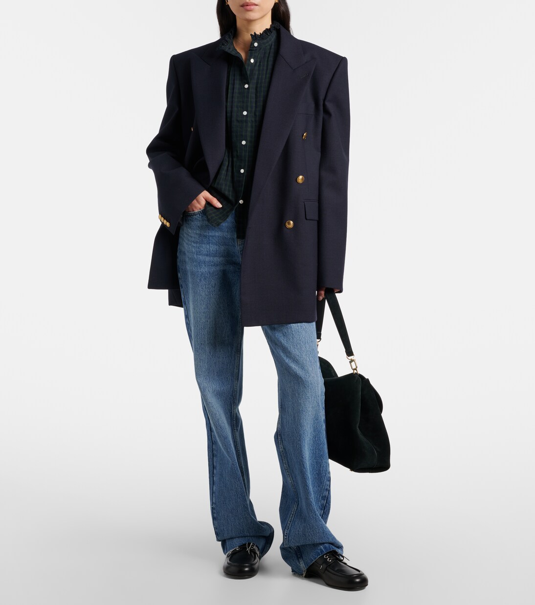 Checked ruffled cotton shirt | Polo Ralph Lauren