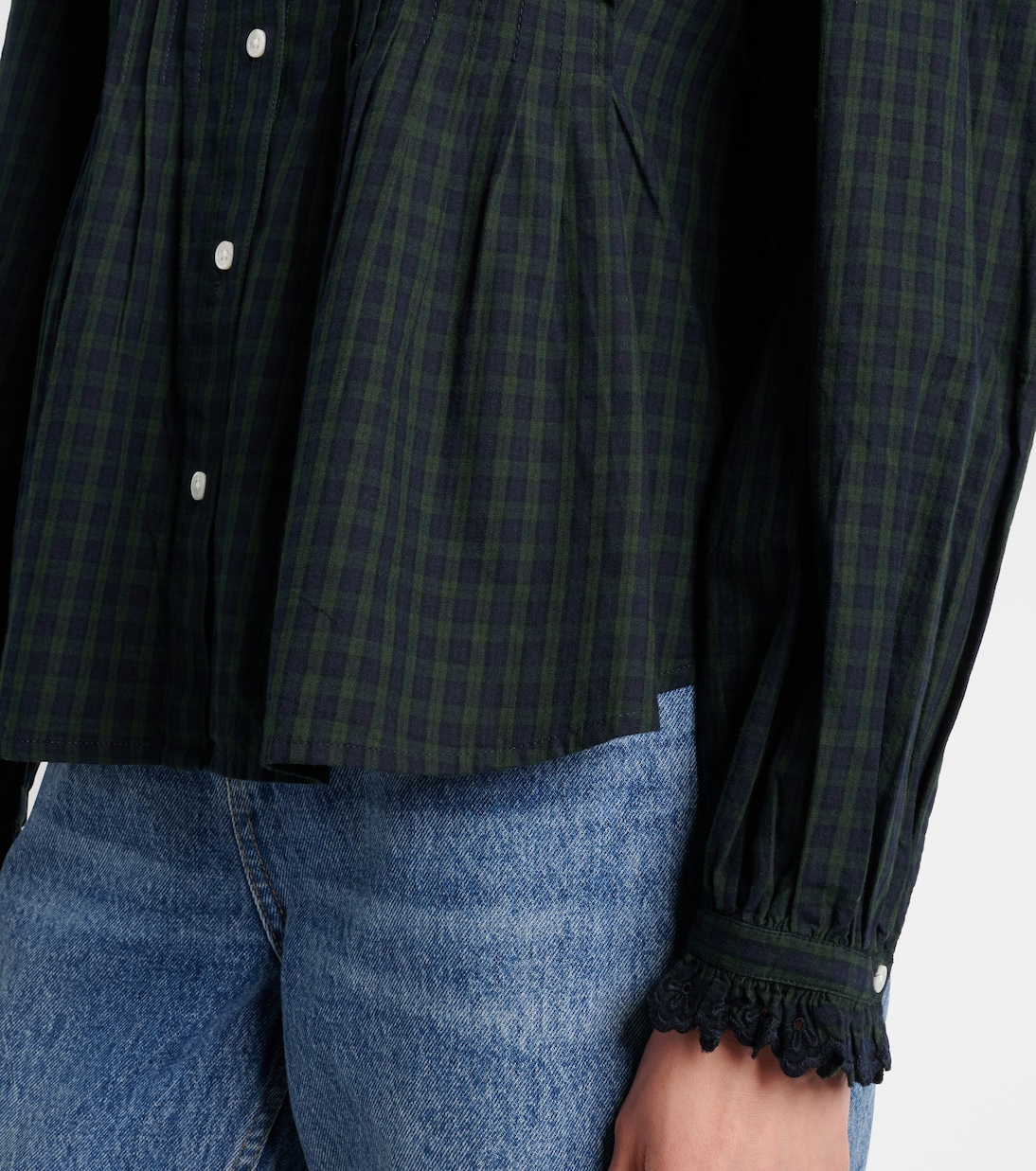 Checked ruffled cotton shirt | Polo Ralph Lauren