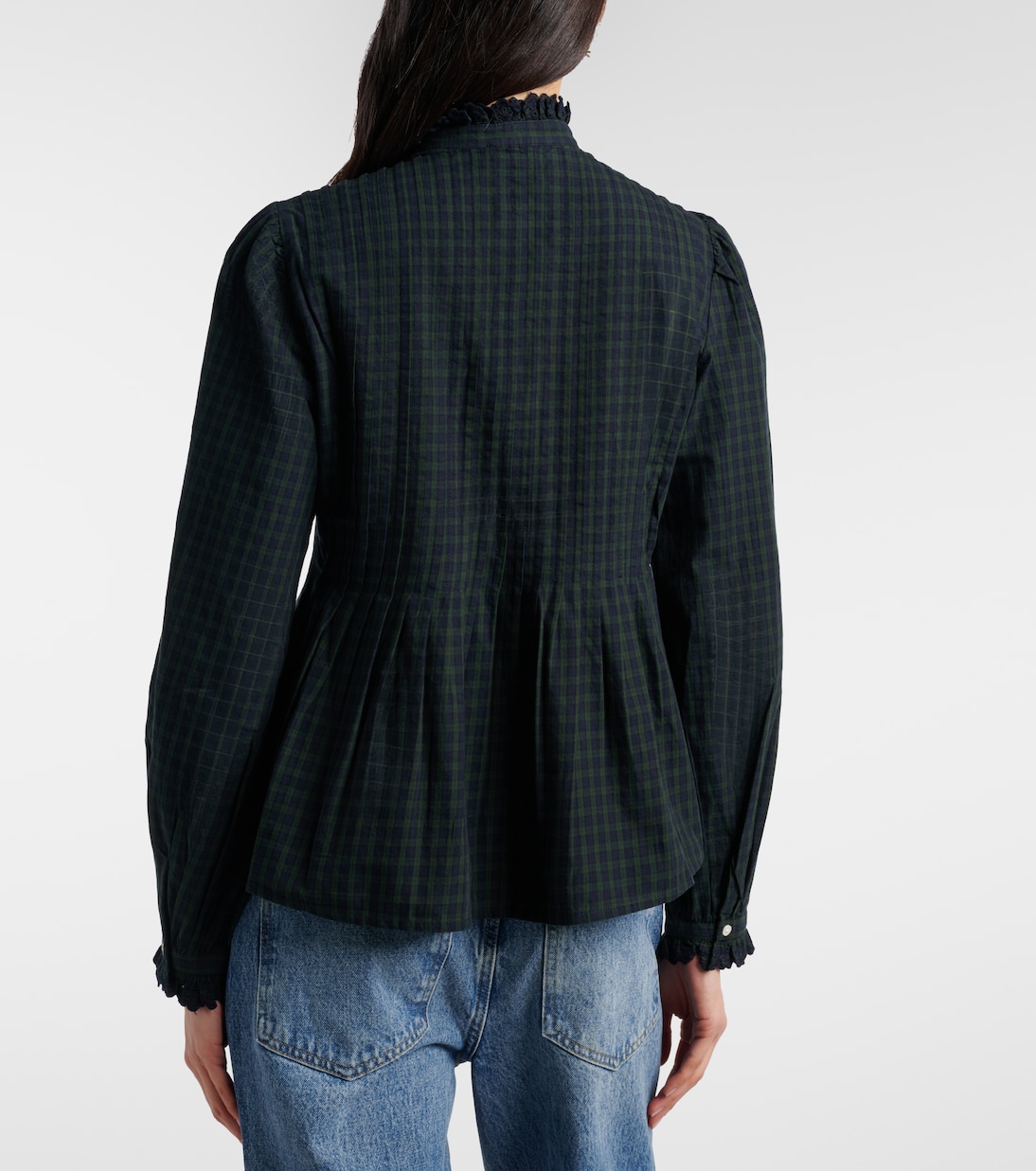 Checked ruffled cotton shirt | Polo Ralph Lauren