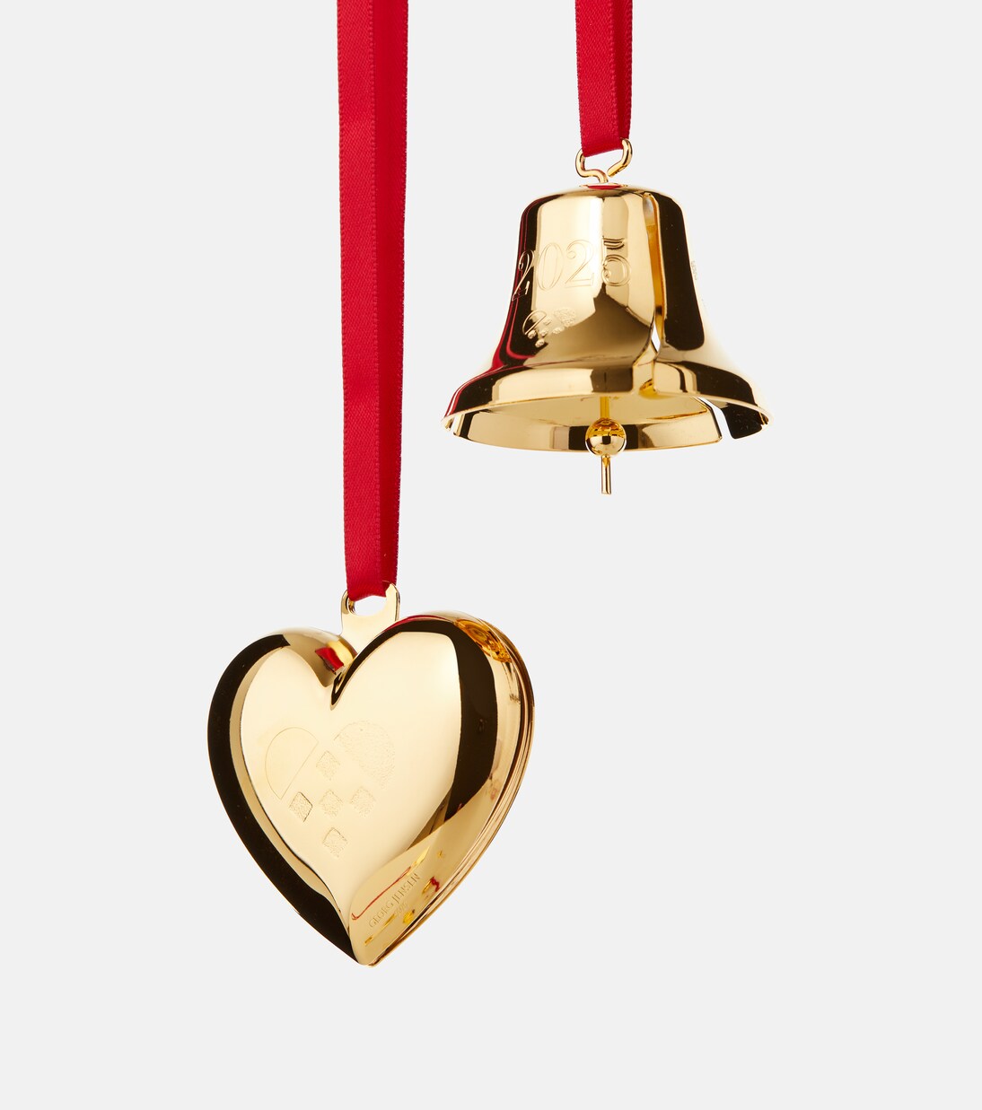 Set of 8 gold-plated ornaments | Georg Jensen