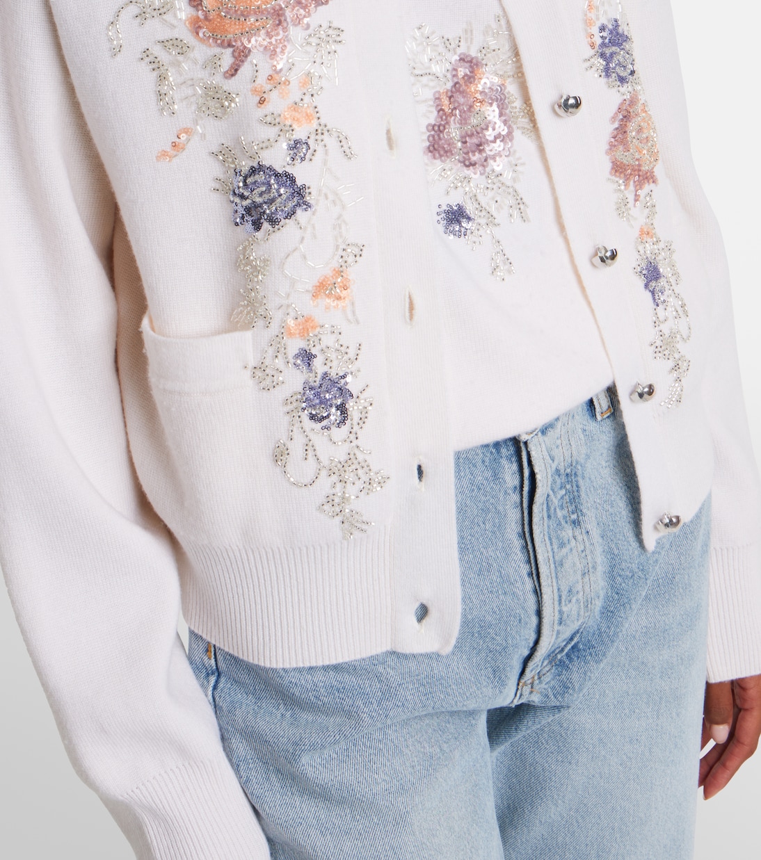 Sequined wool and cashmere cardigan | Rabanne