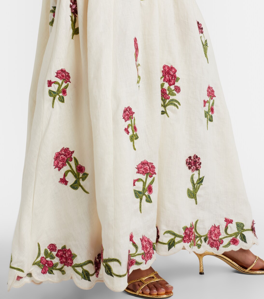 Siembra embroidered linen maxi dress | Agua by Agua Bendita