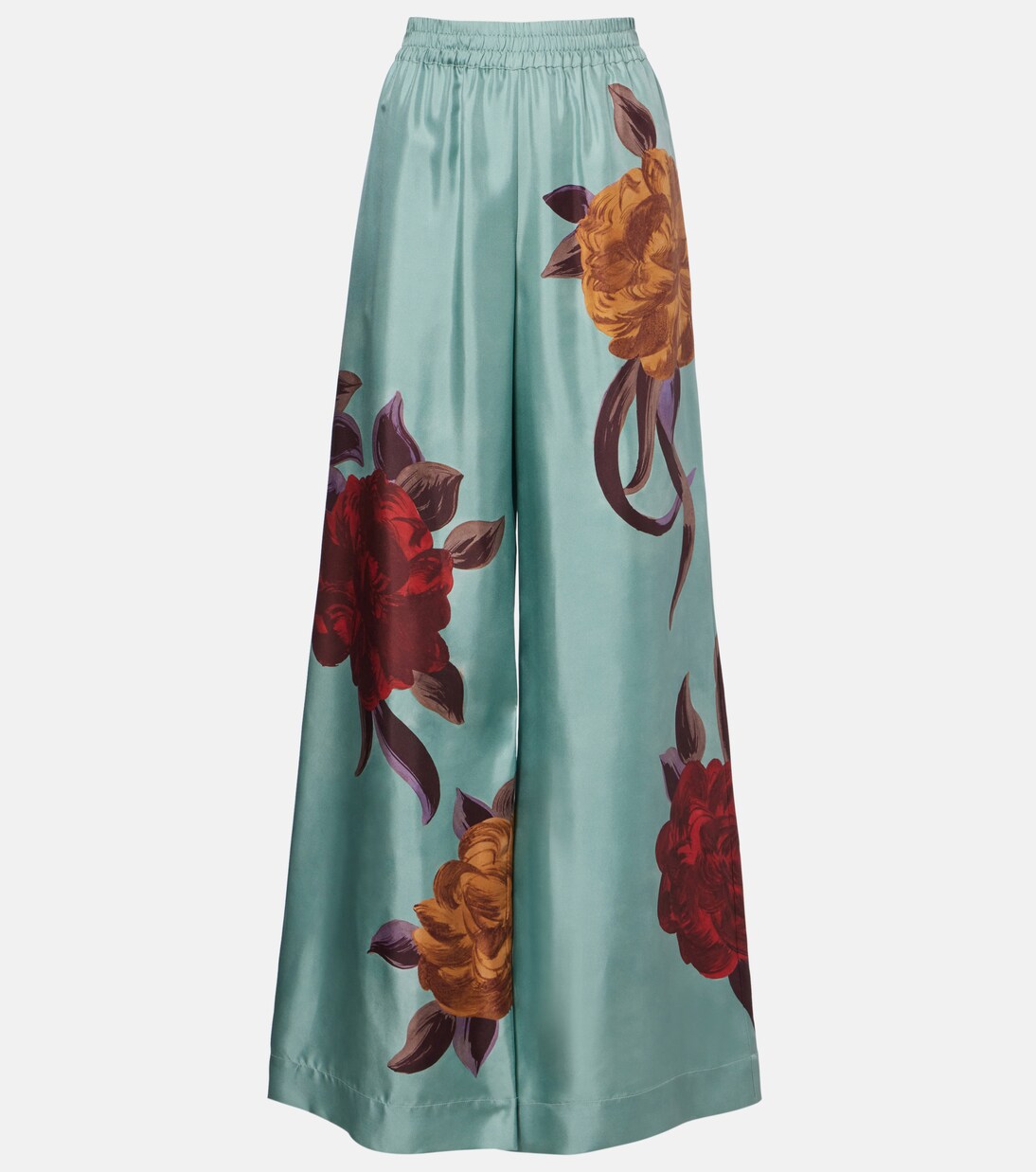 Floral silk palazzo pants | La DoubleJ