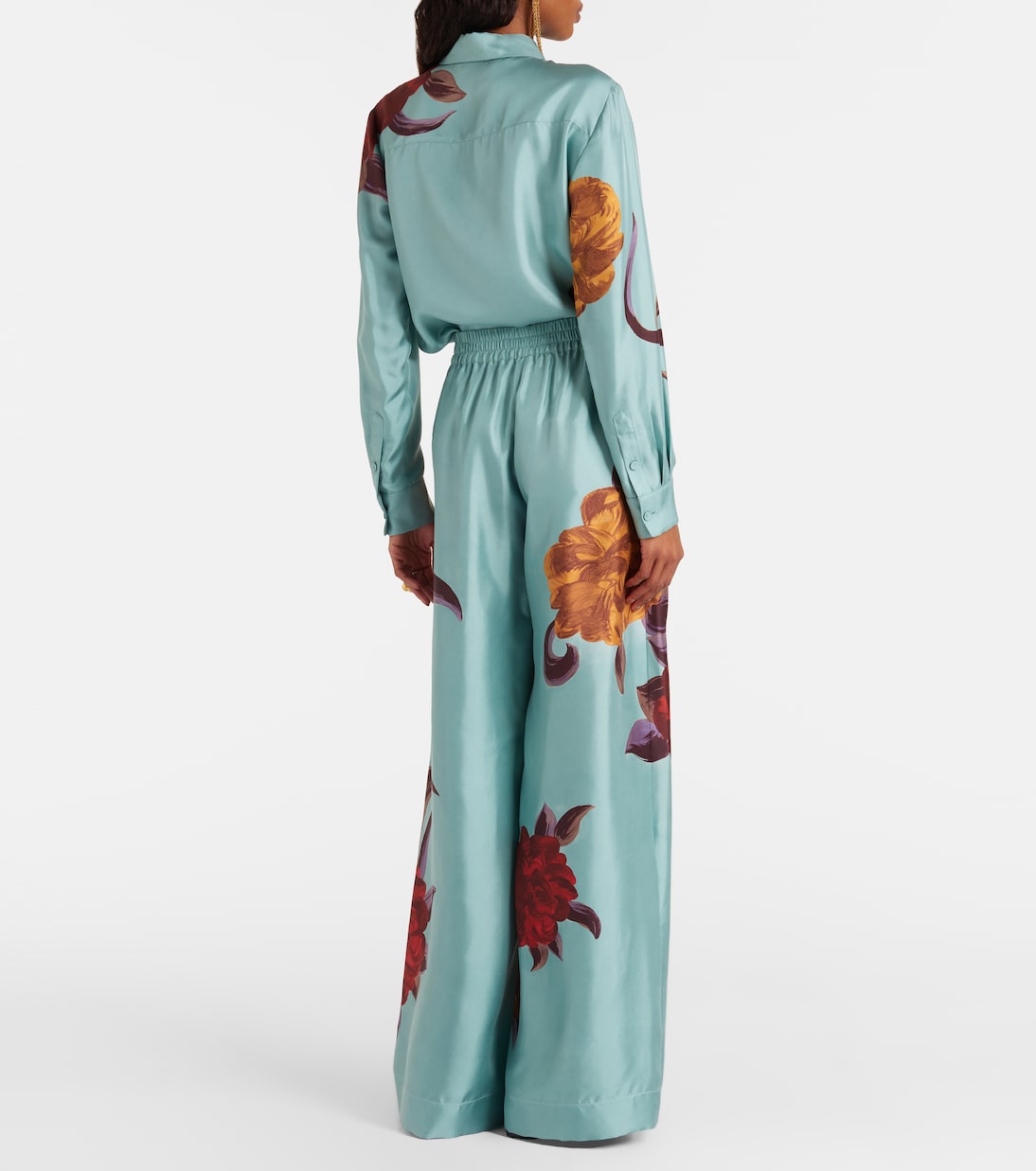 Floral silk palazzo pants | La DoubleJ
