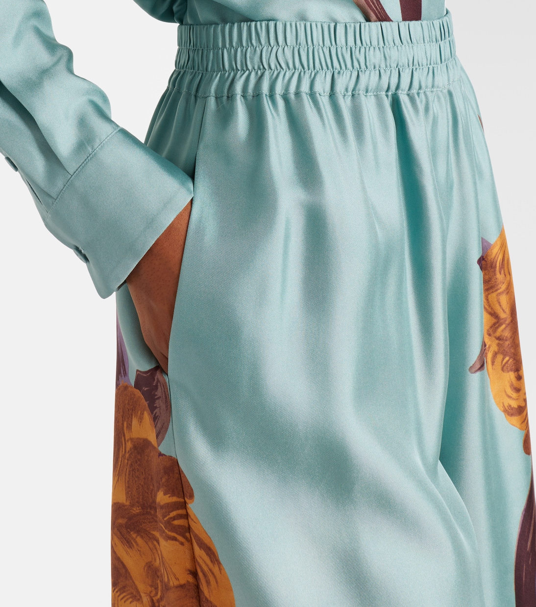 Floral silk palazzo pants | La DoubleJ