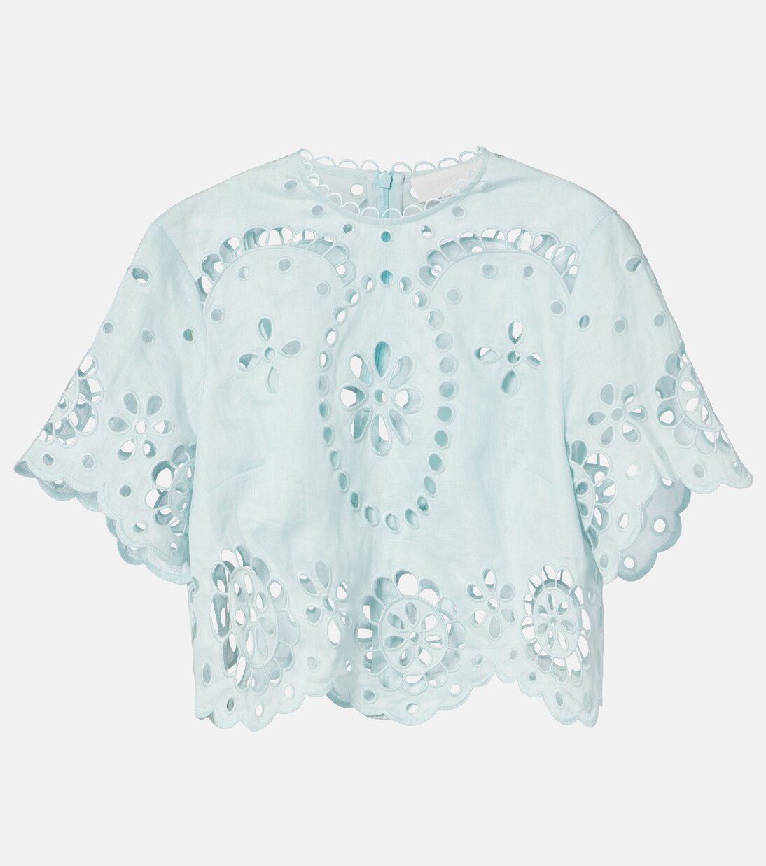 Awaken embroidered linen crop top | Zimmermann
