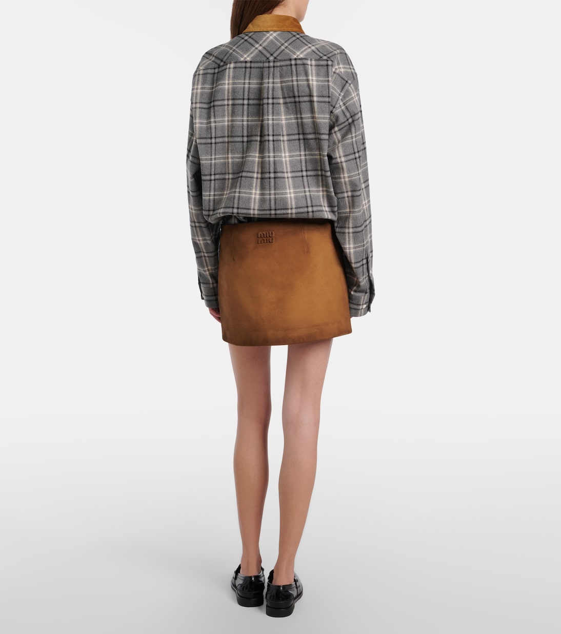 Suede miniskirt | Miu Miu
