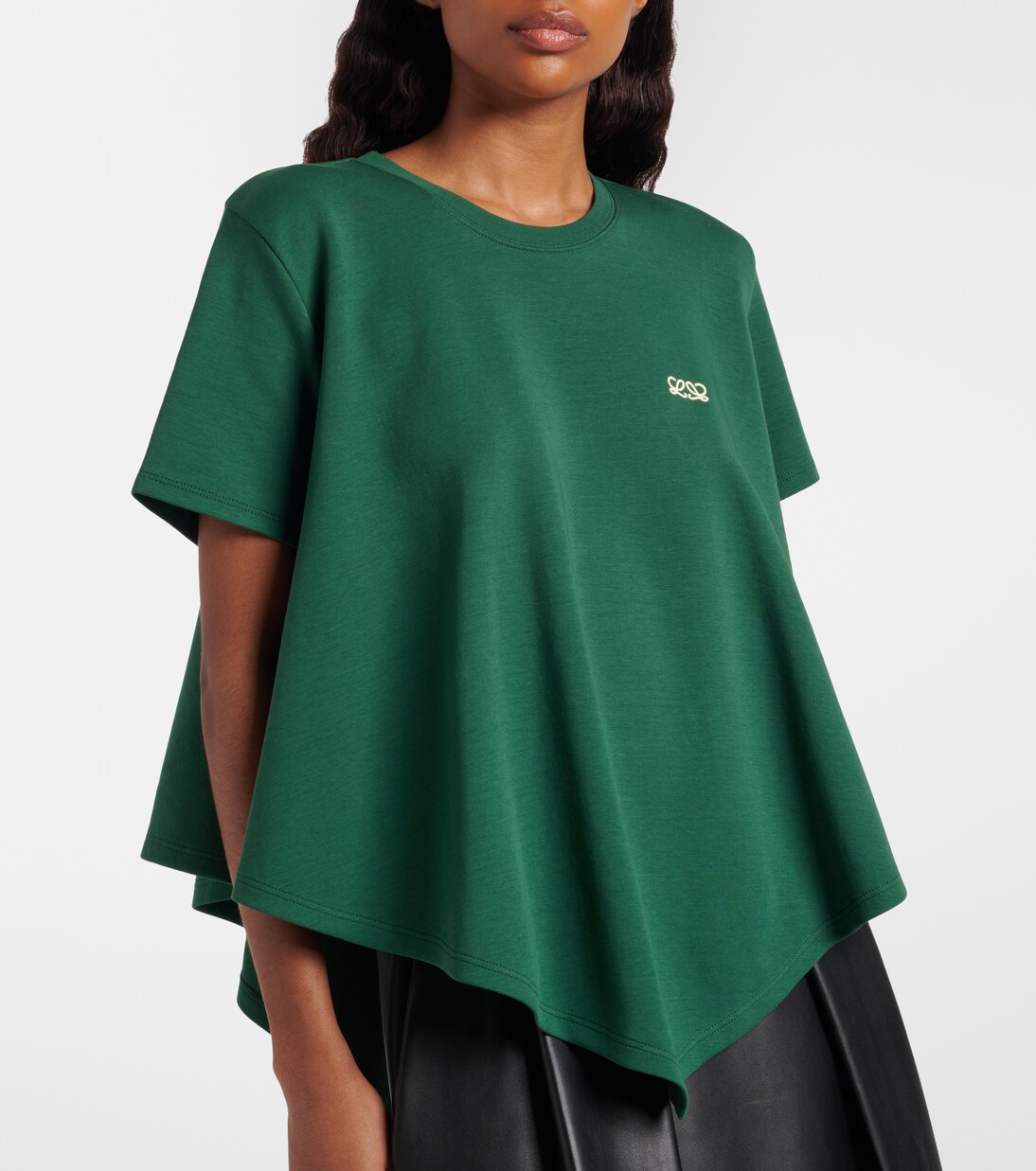 Asymmetric cotton-blend top | Loewe