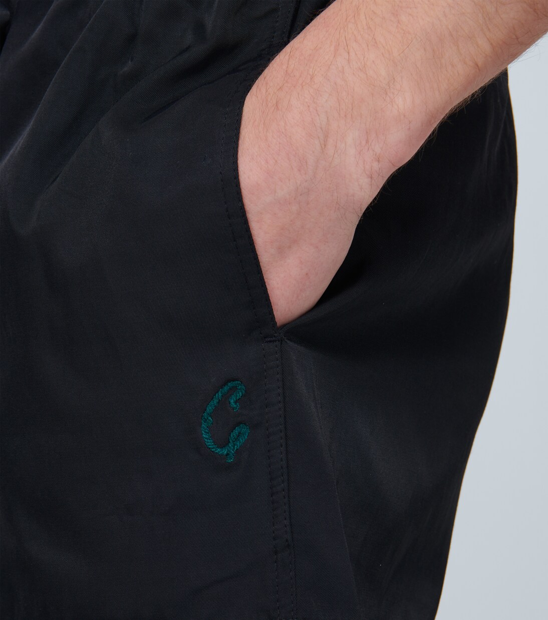 Embroidered Walk shorts with logo | Commas