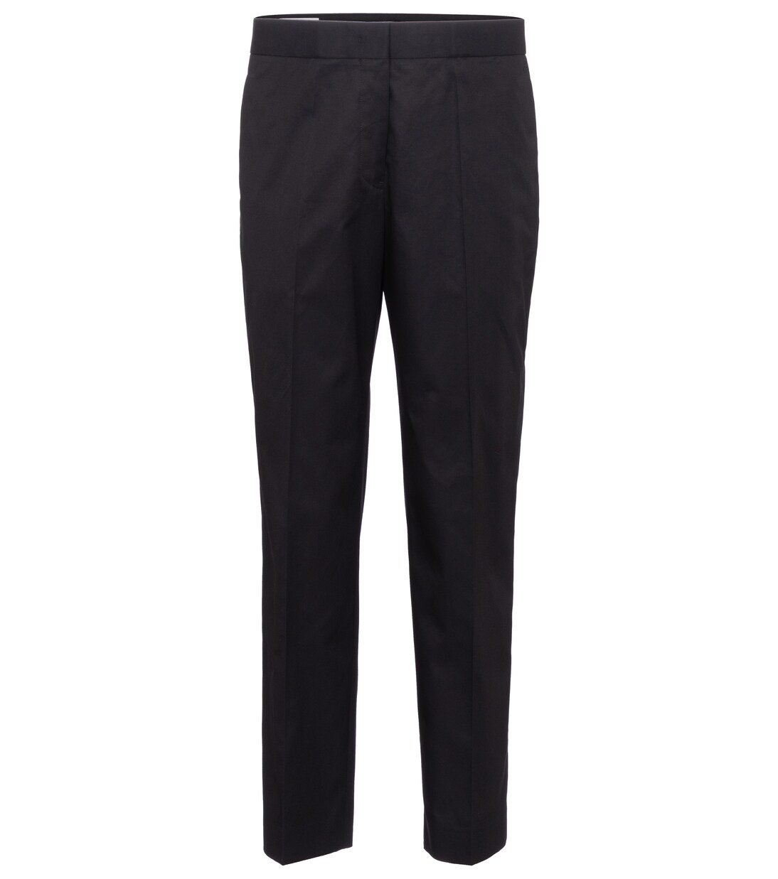 High-rise cotton gabardine straight pants | Jil Sander