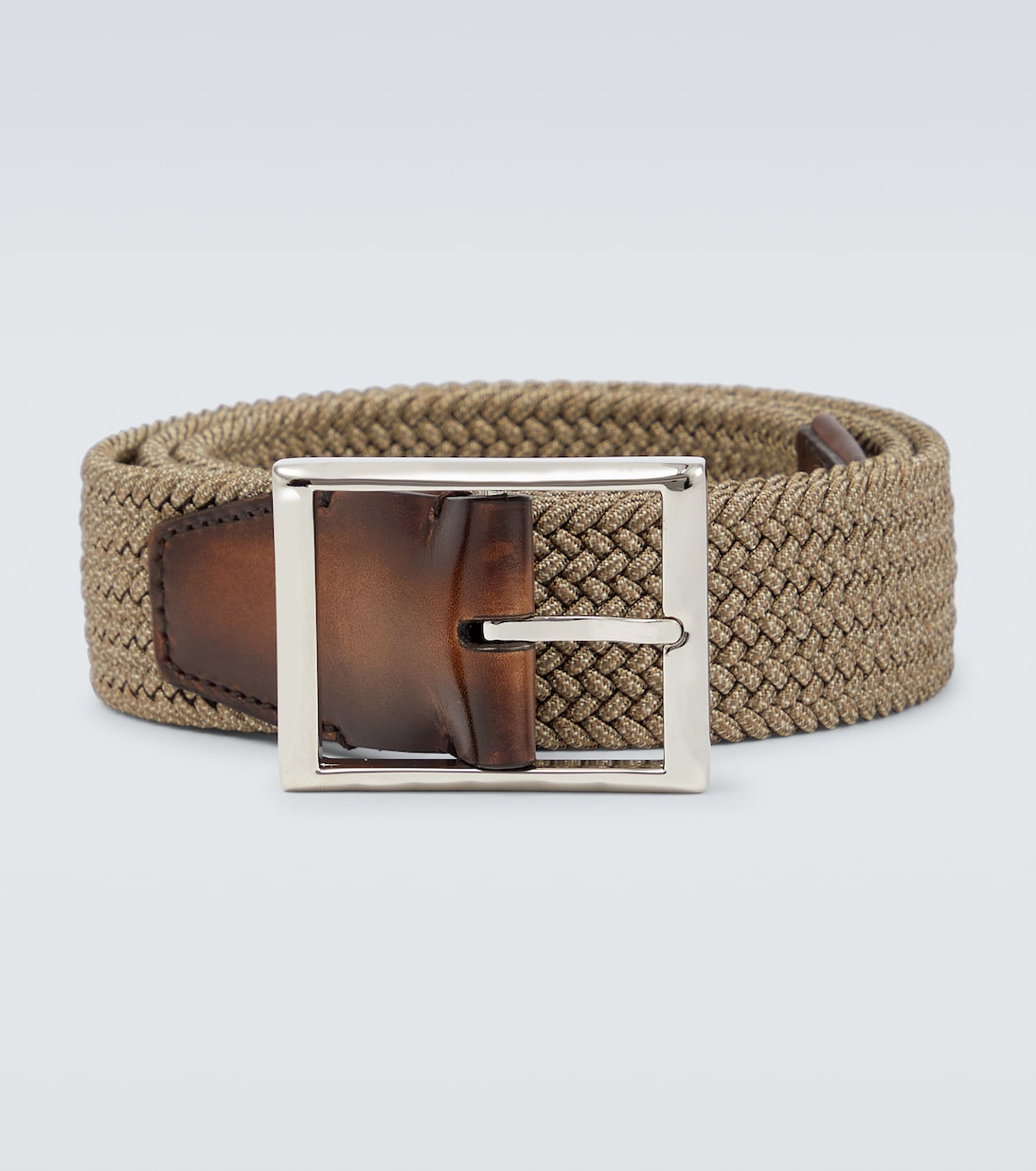 Classic fabric and leather belt | Berluti