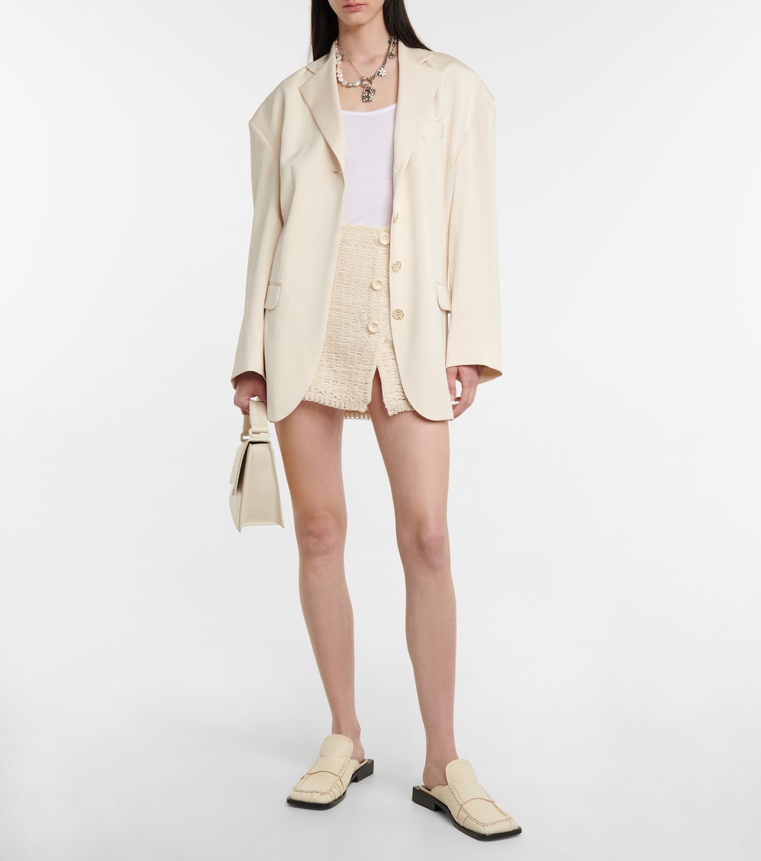 Mini-jupe en coton mélangé | Acne Studios