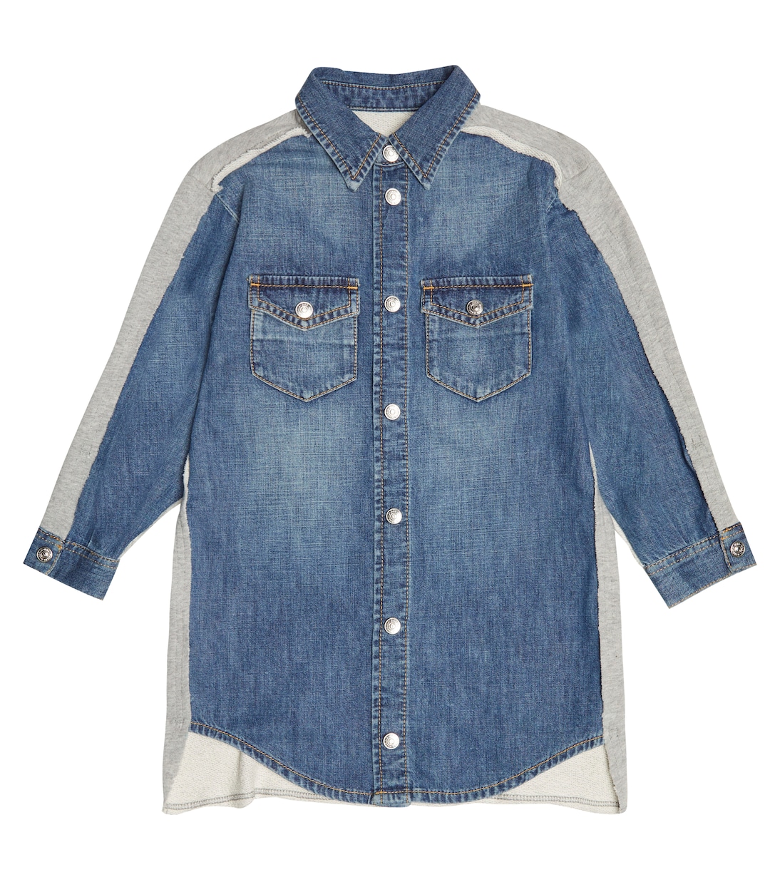 Kleid aus Denim und Jersey | MM6 Maison Margiela Kids