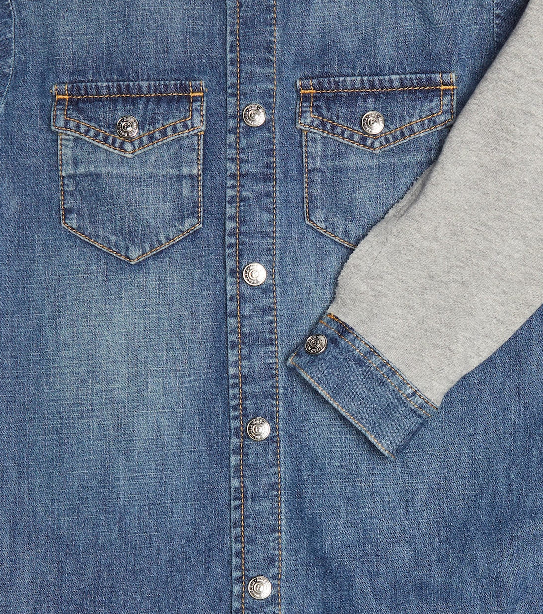 Kleid aus Denim und Jersey | MM6 Maison Margiela Kids