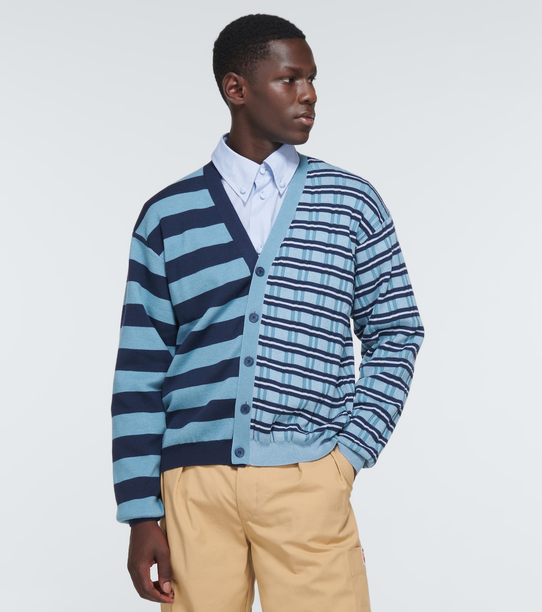 Cardigan in lana e cotone a righe | Kenzo