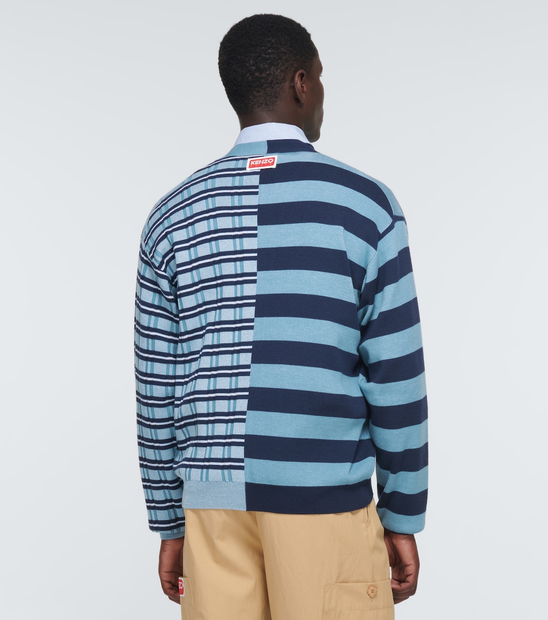 Cardigan in lana e cotone a righe | Kenzo