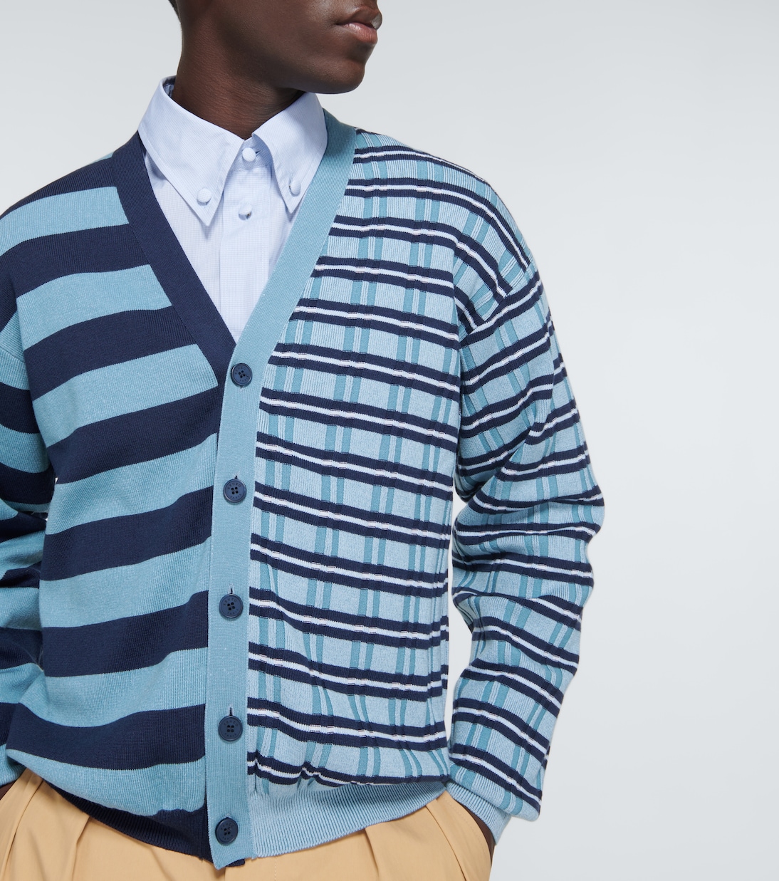 Cardigan in lana e cotone a righe | Kenzo
