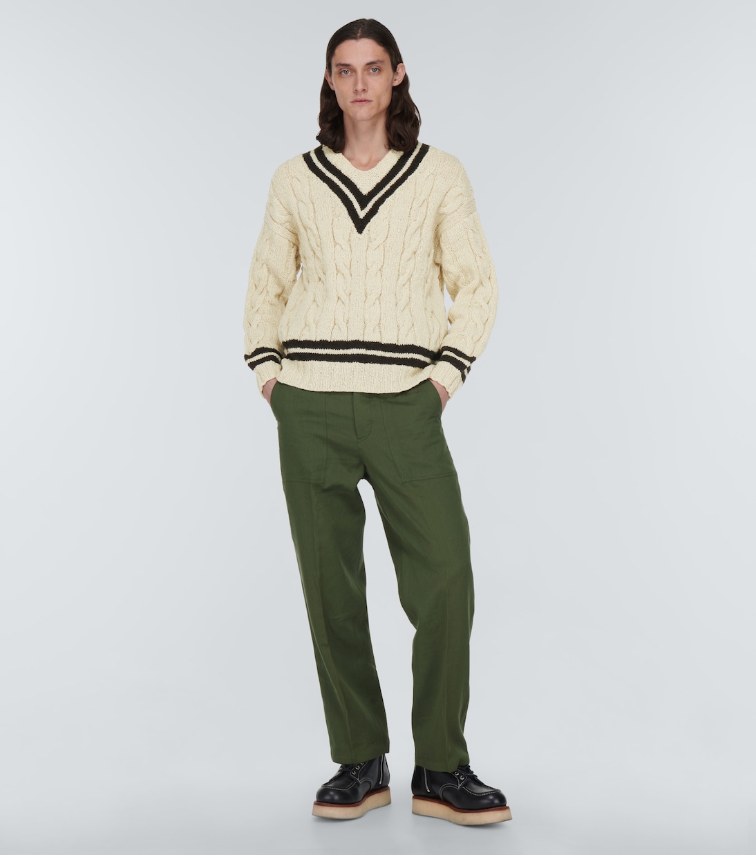 Pullover V-Collegium aus Wolle | Visvim