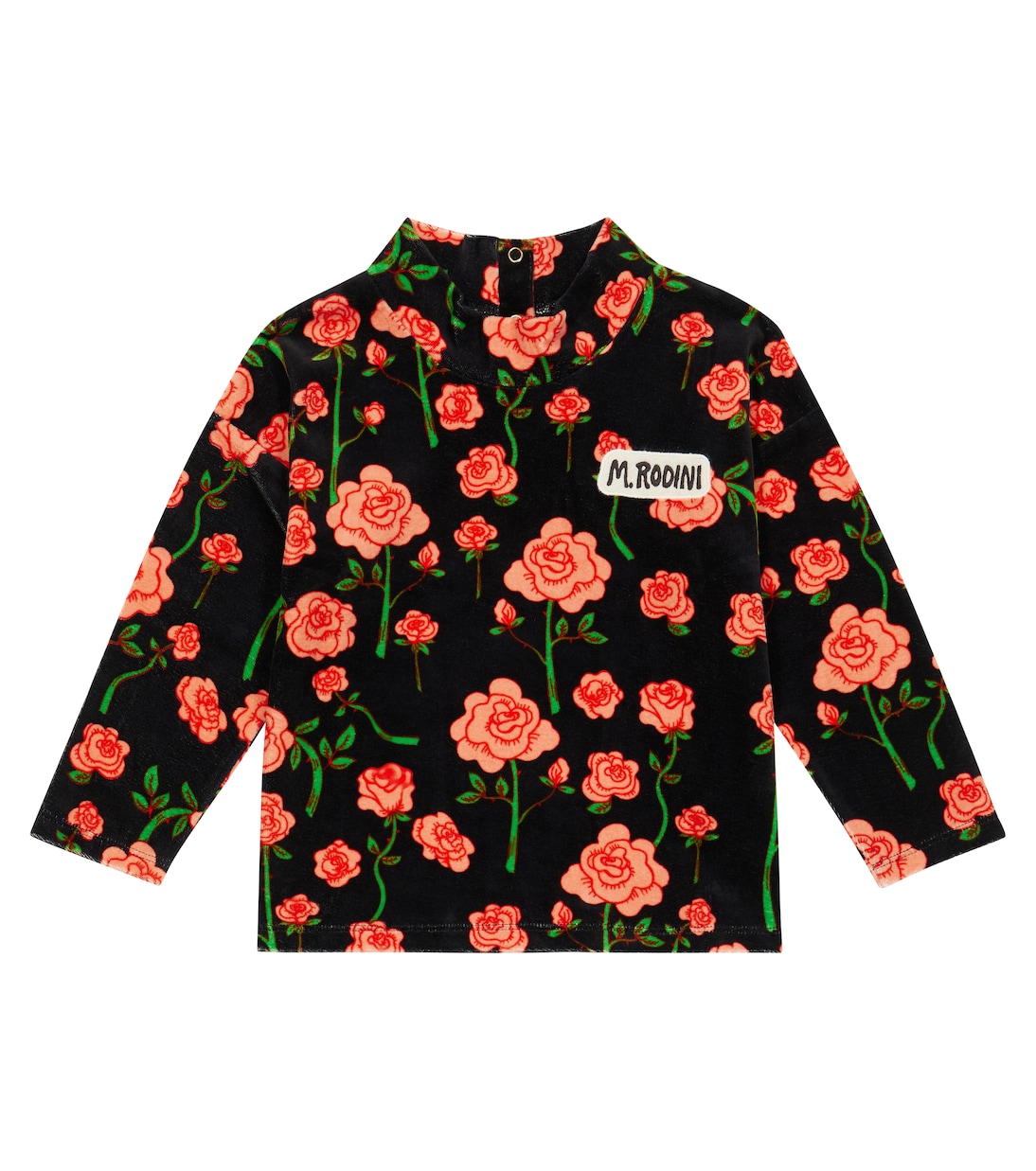 Bedrucktes Top aus Baumwollsamt | Mini Rodini