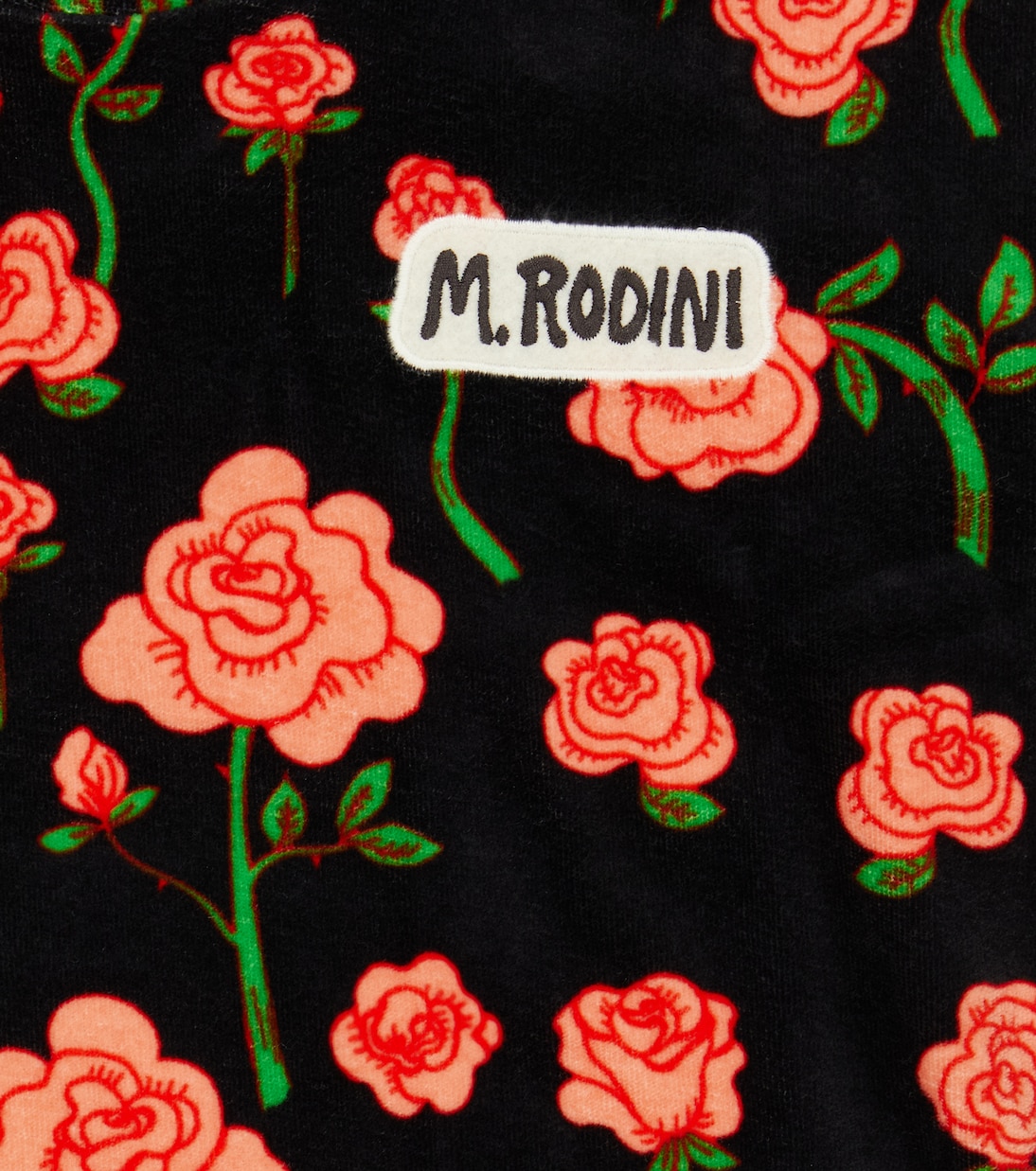 Bedrucktes Top aus Baumwollsamt | Mini Rodini