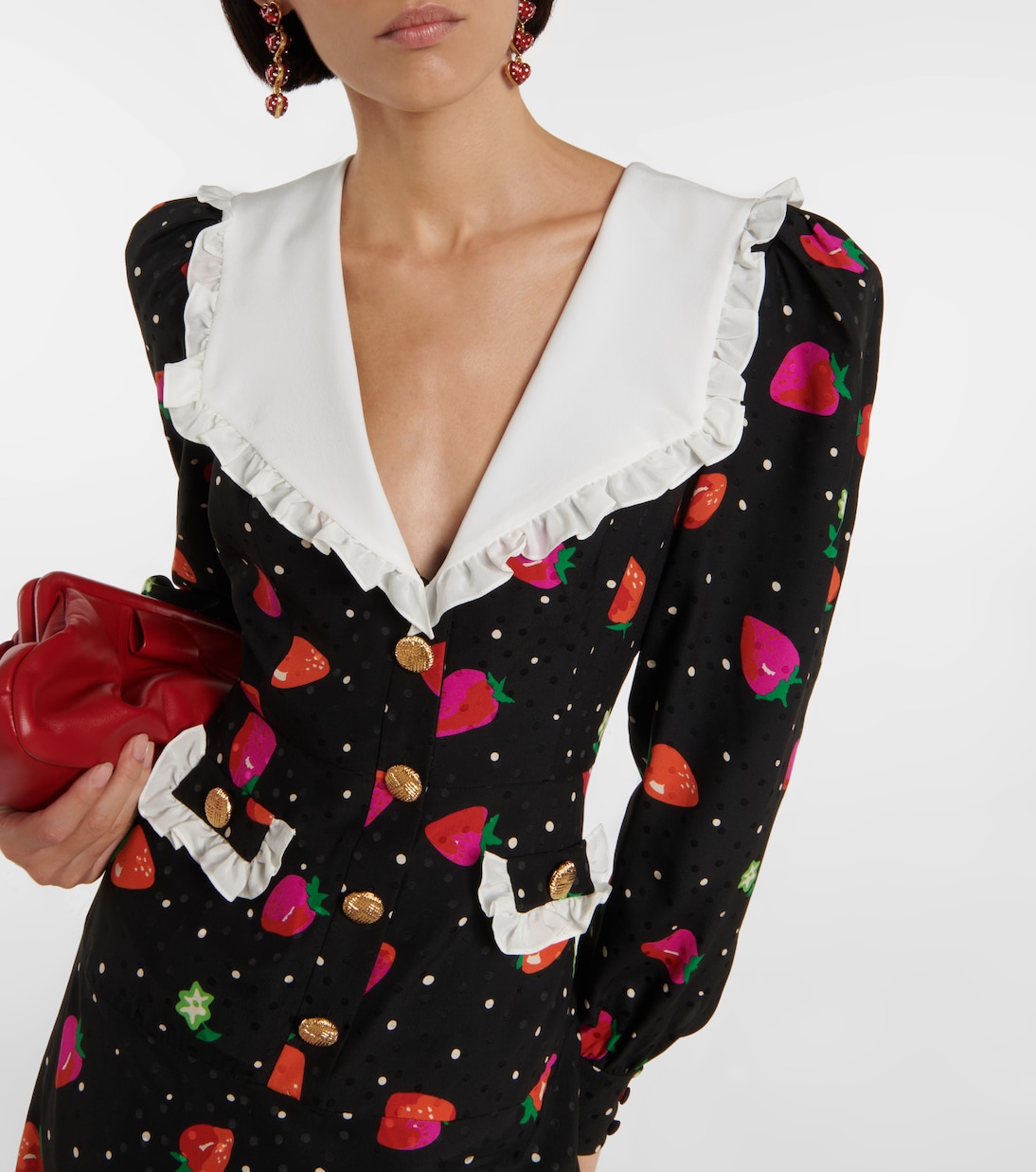 Printed jacquard silk midi dress | Alessandra Rich