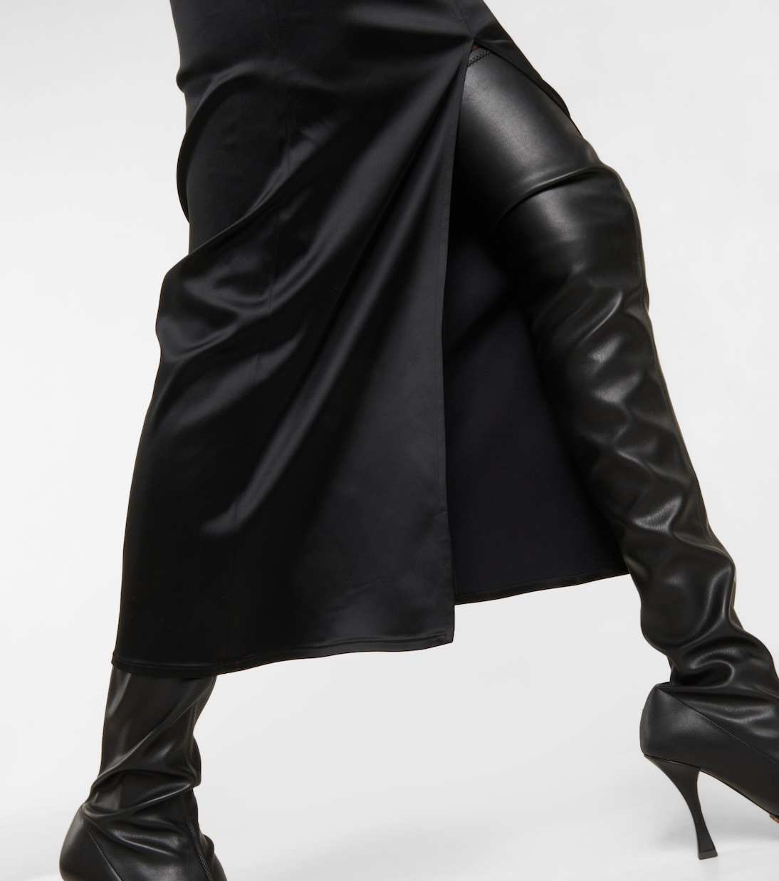 Maxikleid Swallow aus Satin | Courrèges
