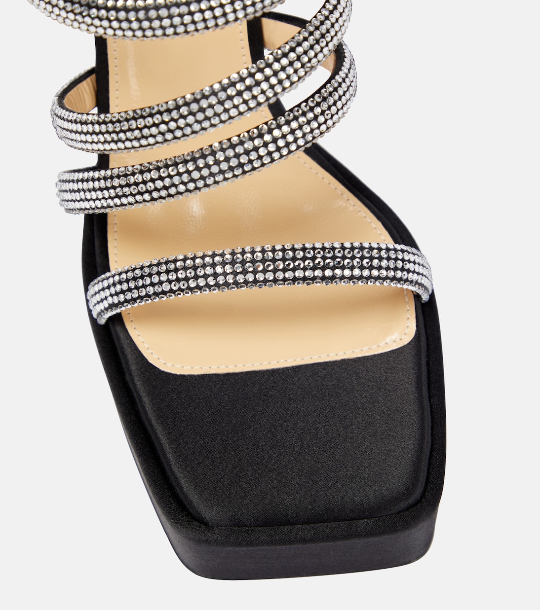 Sydney embellished satin platform sandals | Mach & Mach