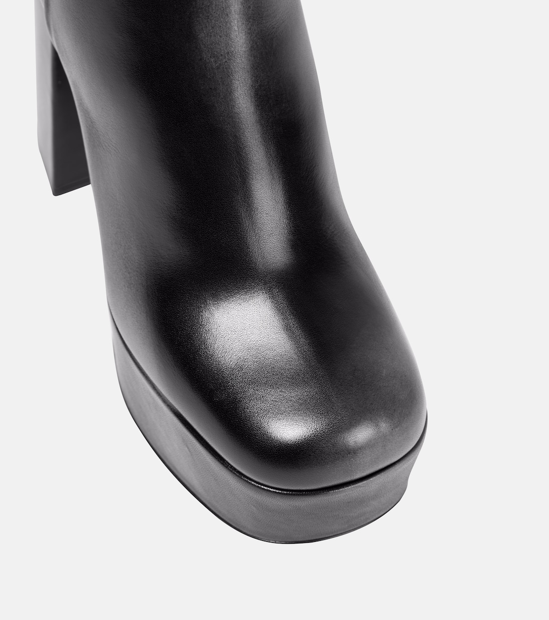Platform leather ankle boots | Miu Miu