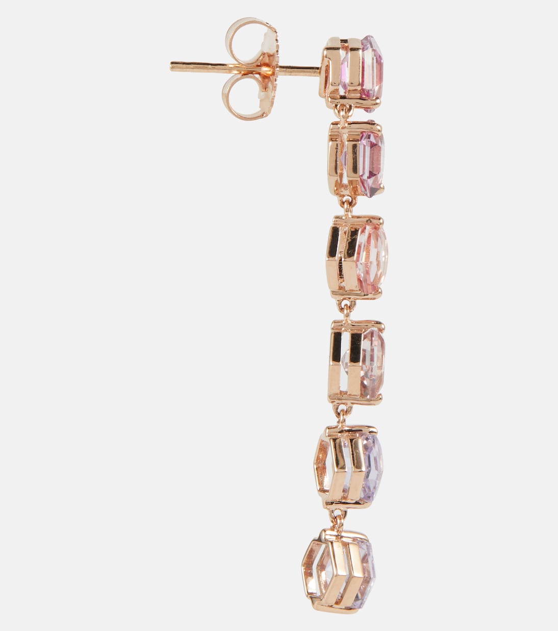 Boucles d'oreilles en or rose 14 ct et cristaux | Suzanne Kalan