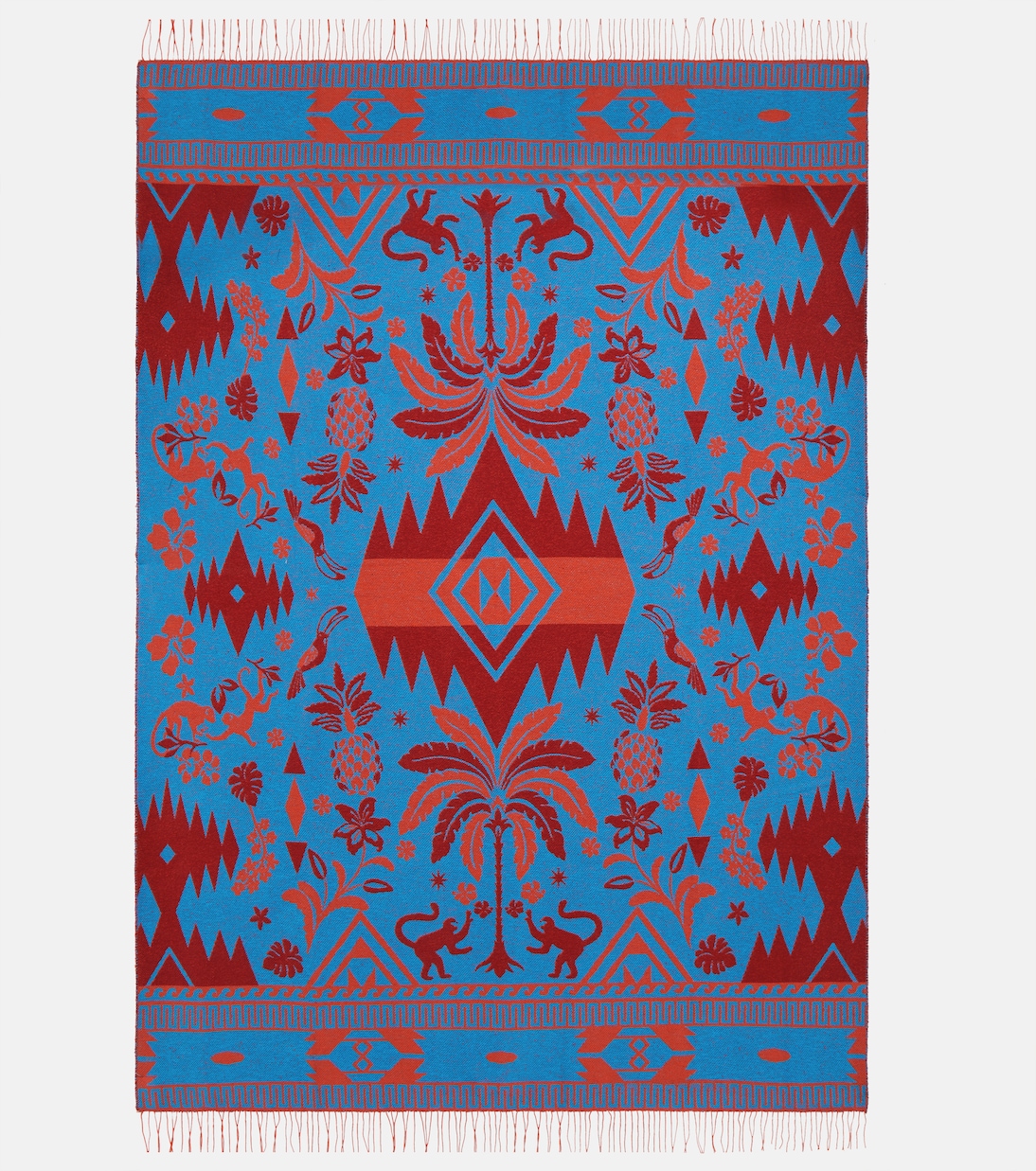 Explosion of Nature Summer jacquard throw | Alanui