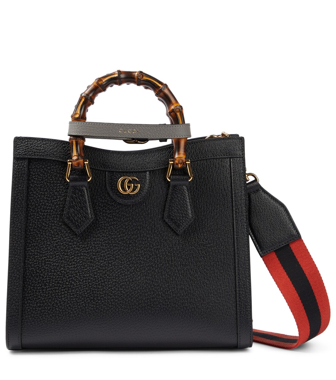 Gucci Diana Small leather tote bag in black Gucci Mytheresa