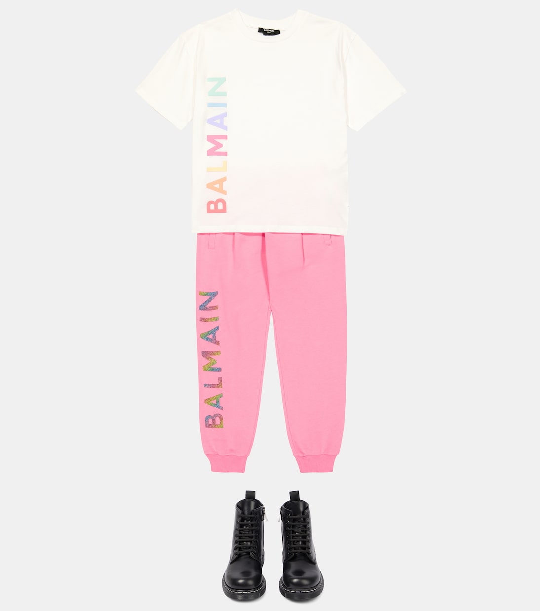 T-Shirt aus Baumwoll-Jersey | Balmain Kids