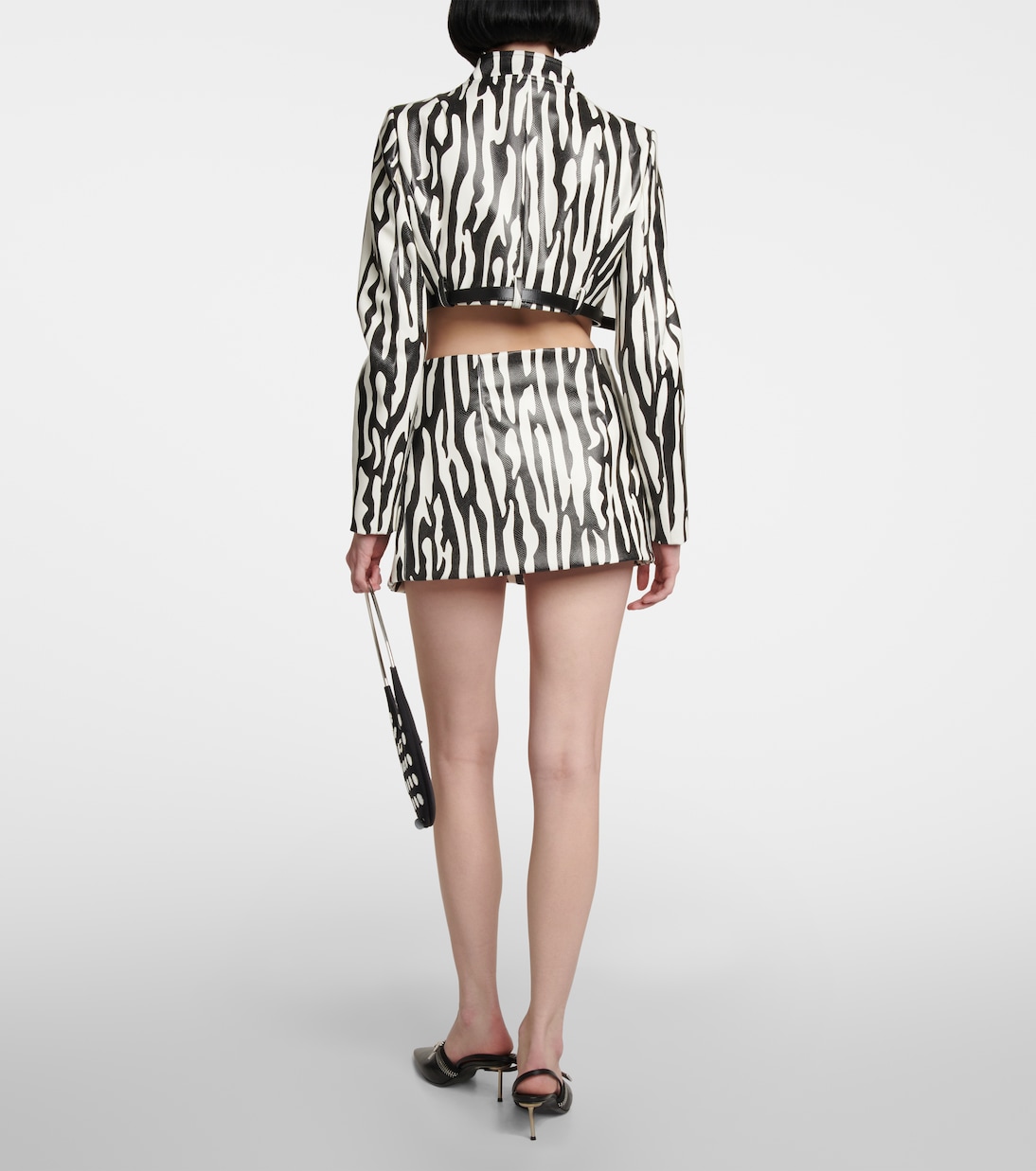 Zebra-print warp miniskirt | Coperni