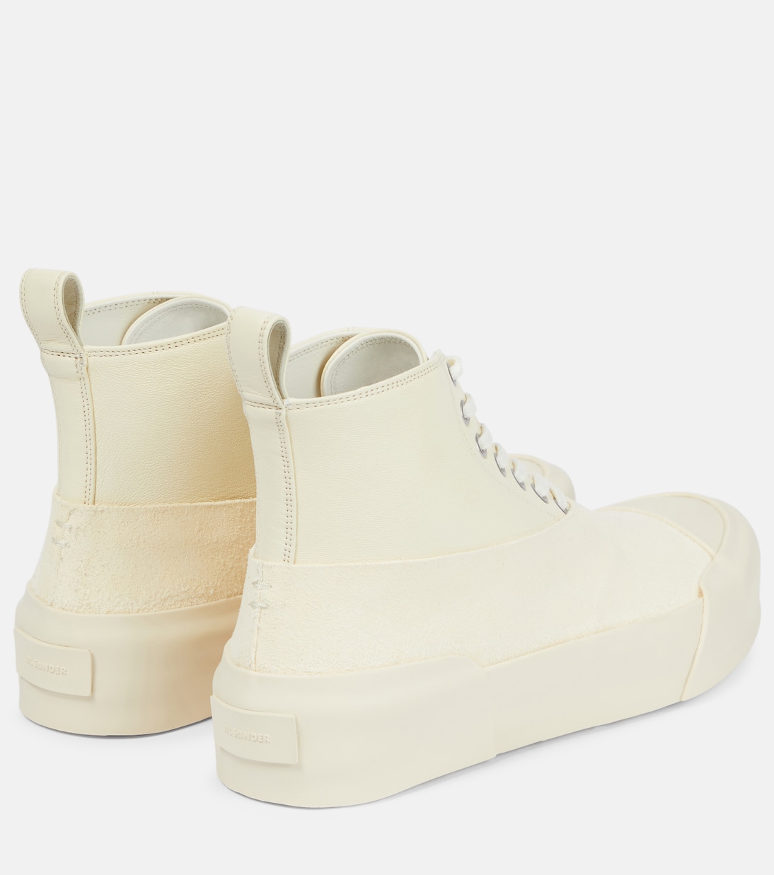 Sneakers alte in pelle | Jil Sander