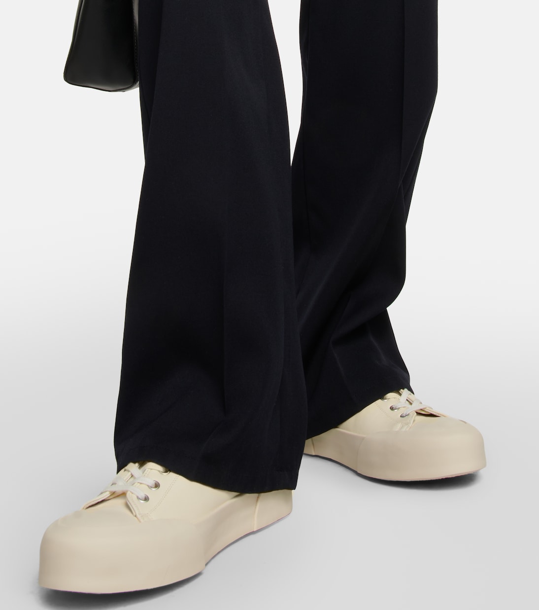 Sneakers alte in pelle | Jil Sander