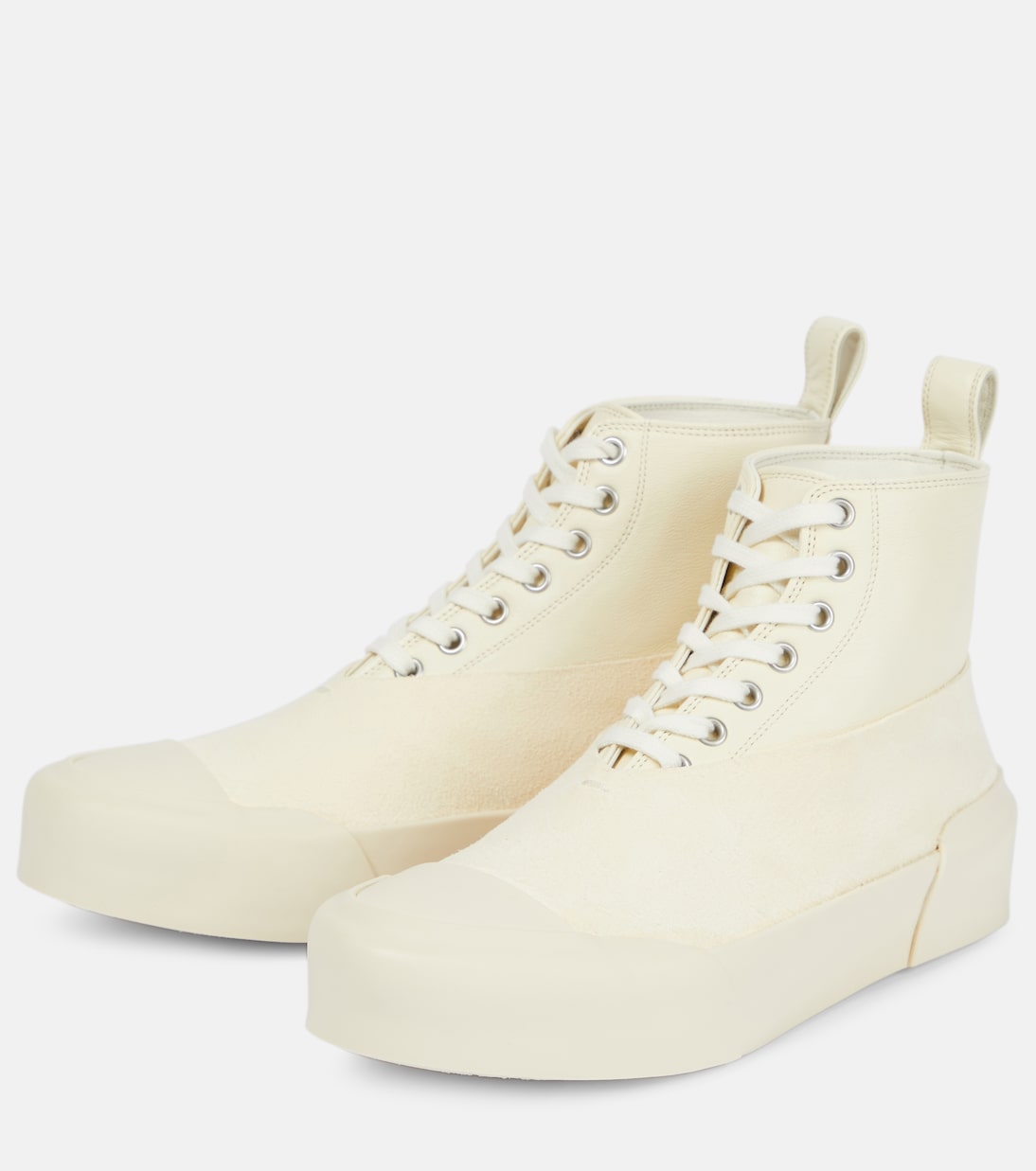 Sneakers alte in pelle | Jil Sander