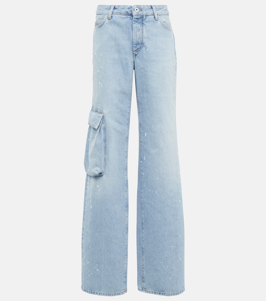 Jeans larghi Toybox a vita alta | Off-White