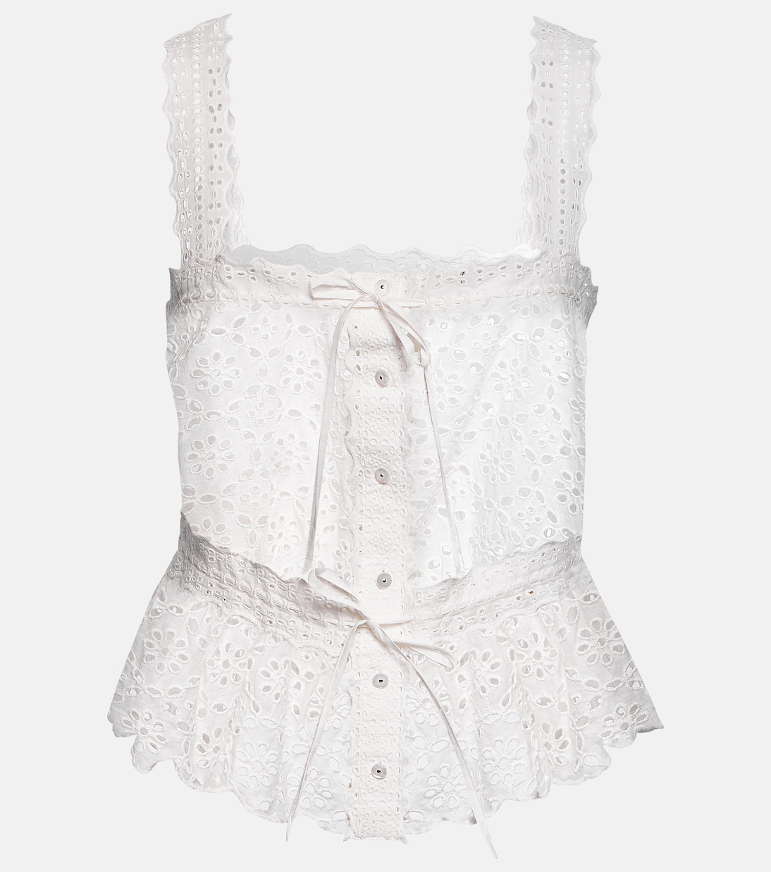 Evert broderie anglaise cotton top | Veronica Beard
