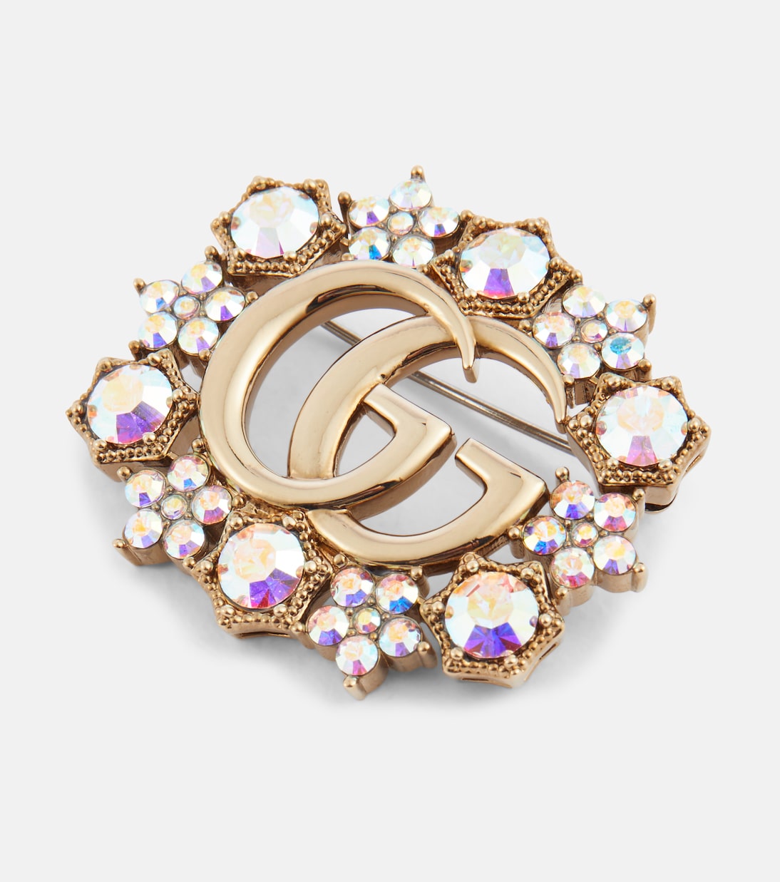 Spilla GUCCI con cristalli GG, accessorio glamour per stili giovani