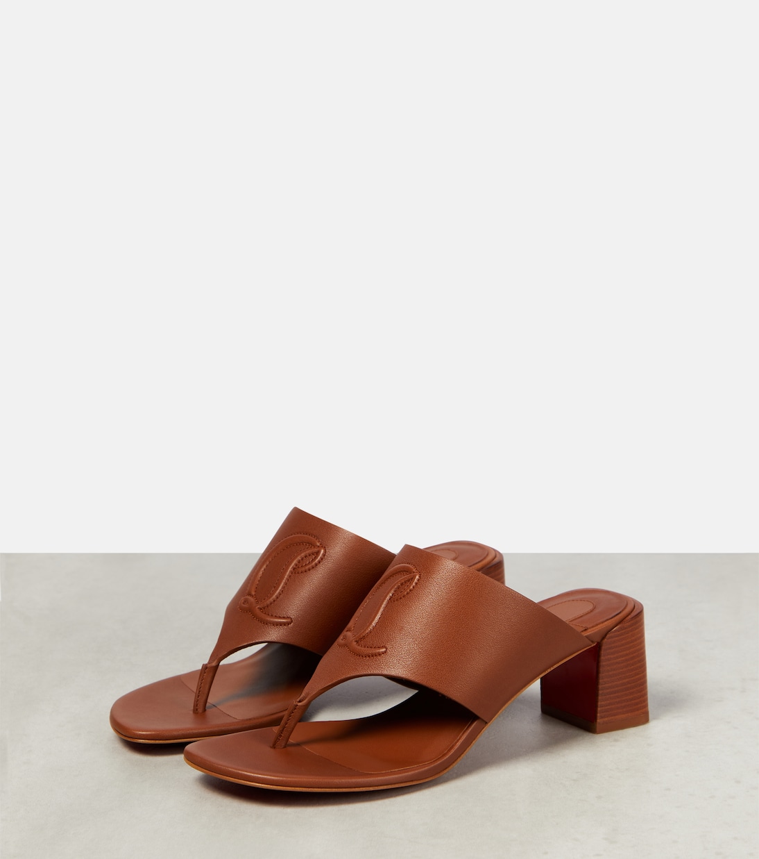 Sandalen CL Tongamule aus Leder | Christian Louboutin