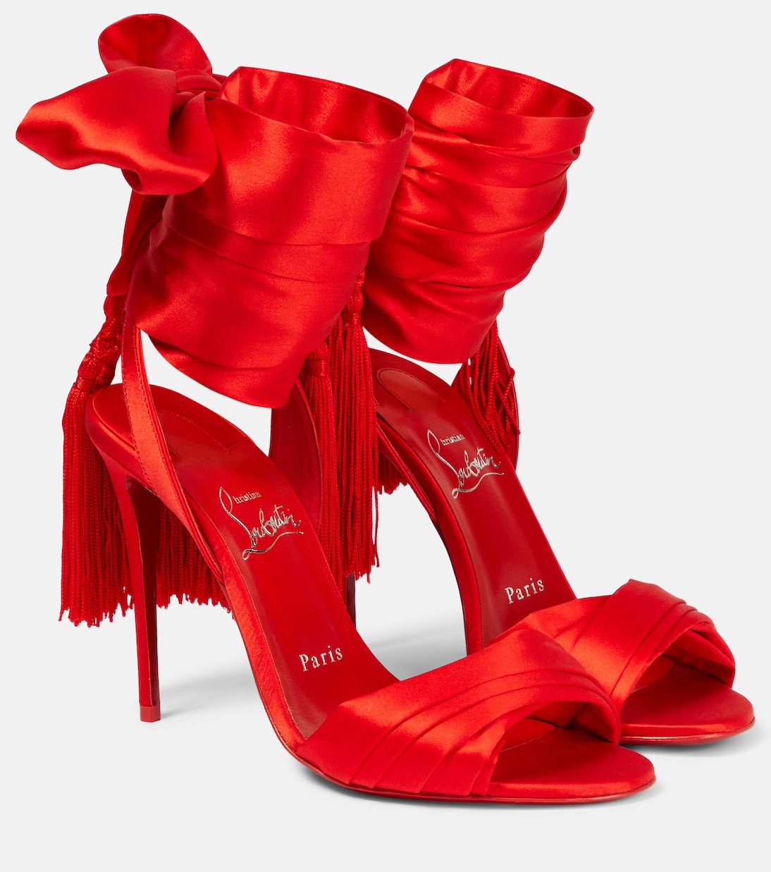 Sandali Sevillana 100 in crêpe satin | Christian Louboutin