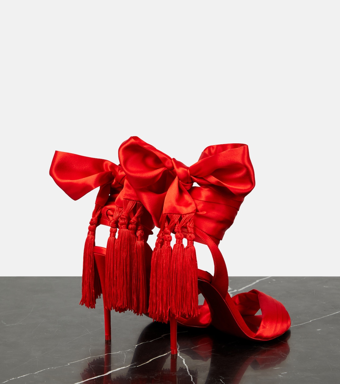 Sandali Sevillana 100 in crêpe satin | Christian Louboutin