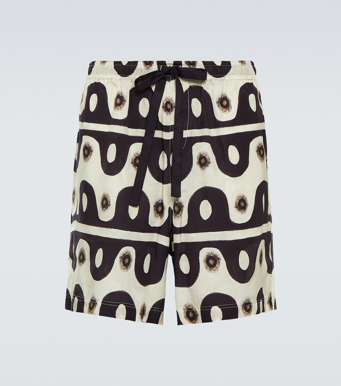 Shorts en mezcla de algodón estampados | Commas