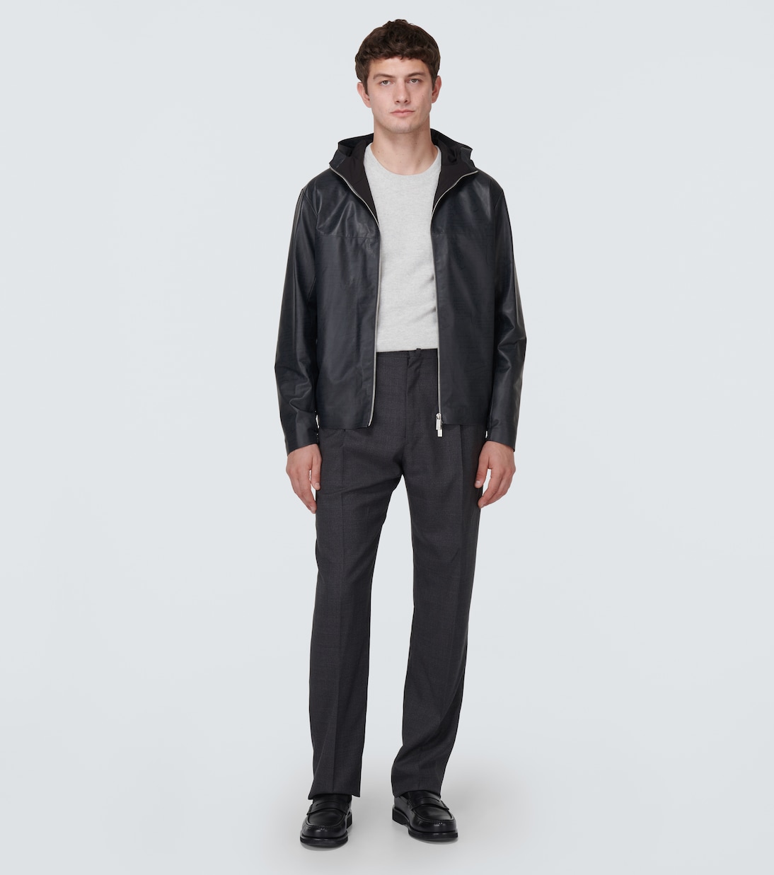 Jacke Scritto Printed B-Way aus Leder | Berluti