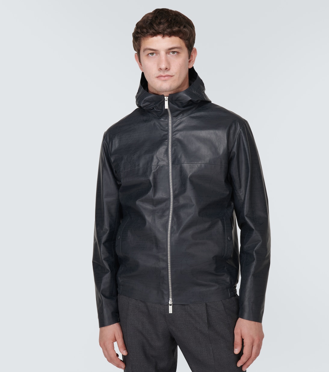 Jacke Scritto Printed B-Way aus Leder | Berluti