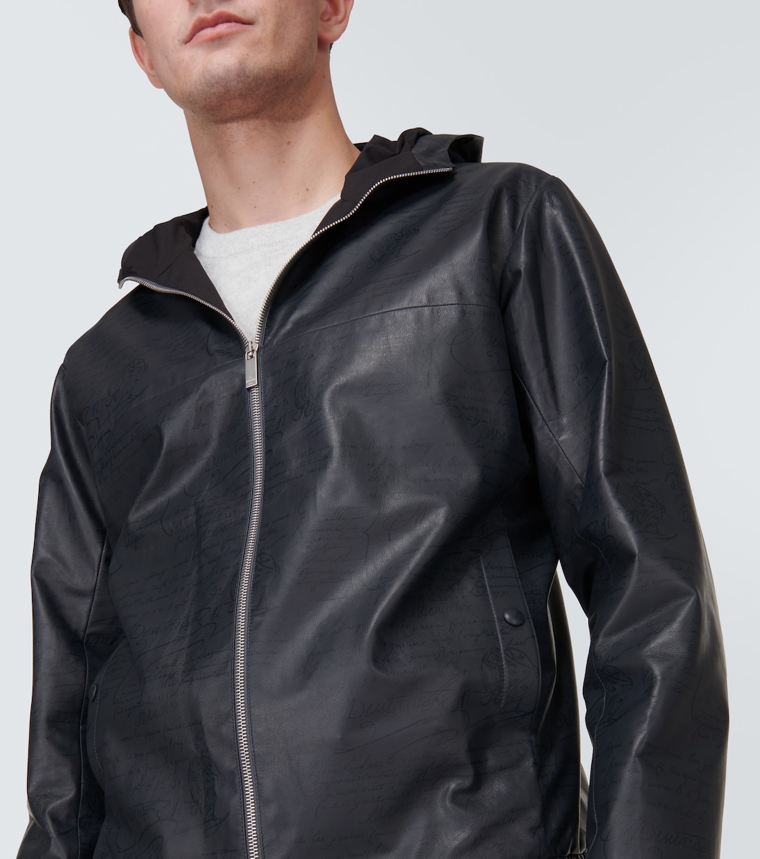 Jacke Scritto Printed B-Way aus Leder | Berluti