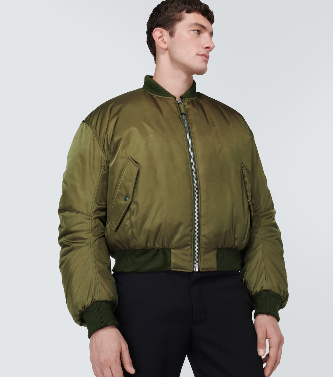 Veste doudoune bomber raccourcie en Re-Nylon | Prada