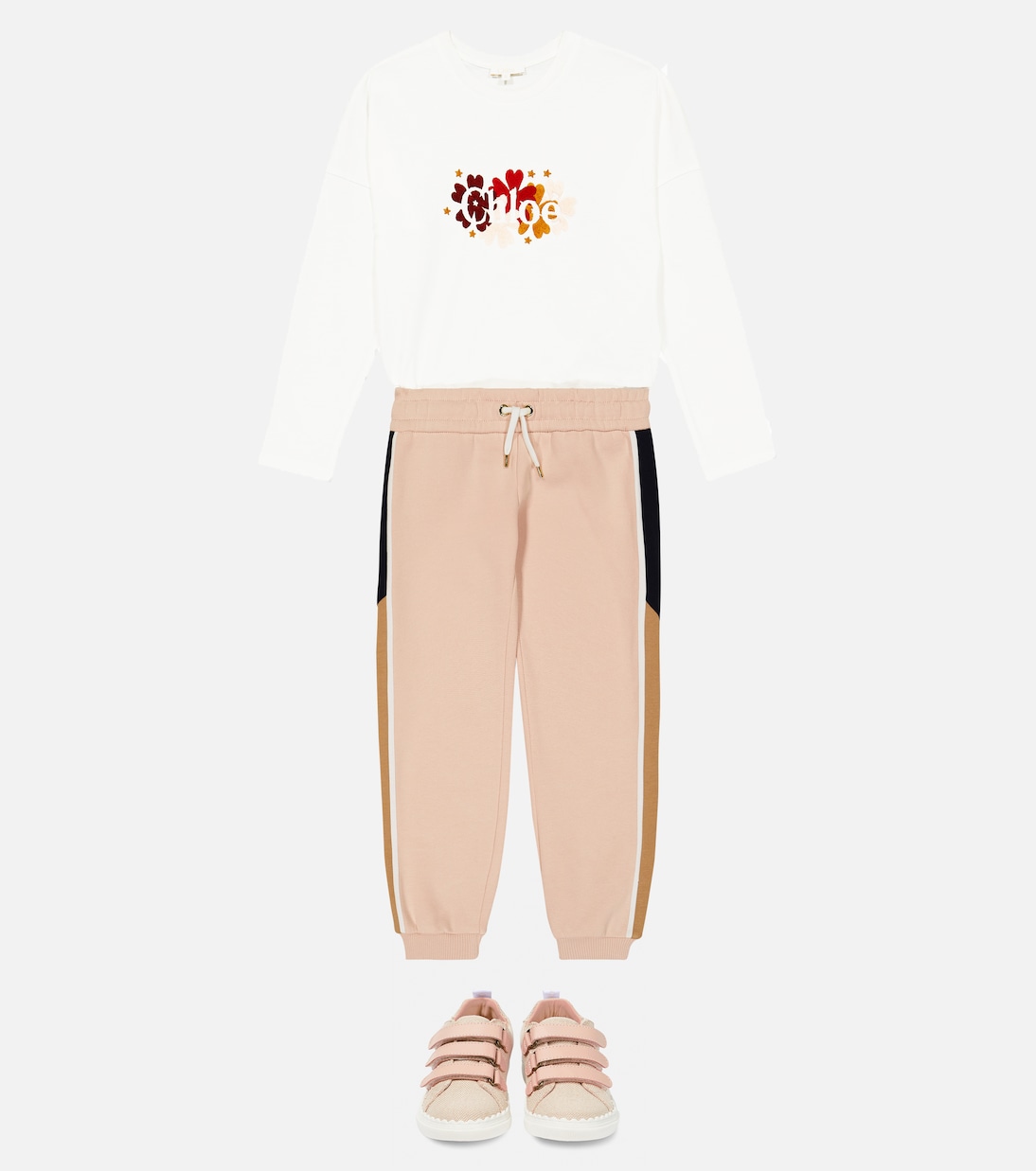 Camiseta en jersey de algodón con logo | Chloé Kids