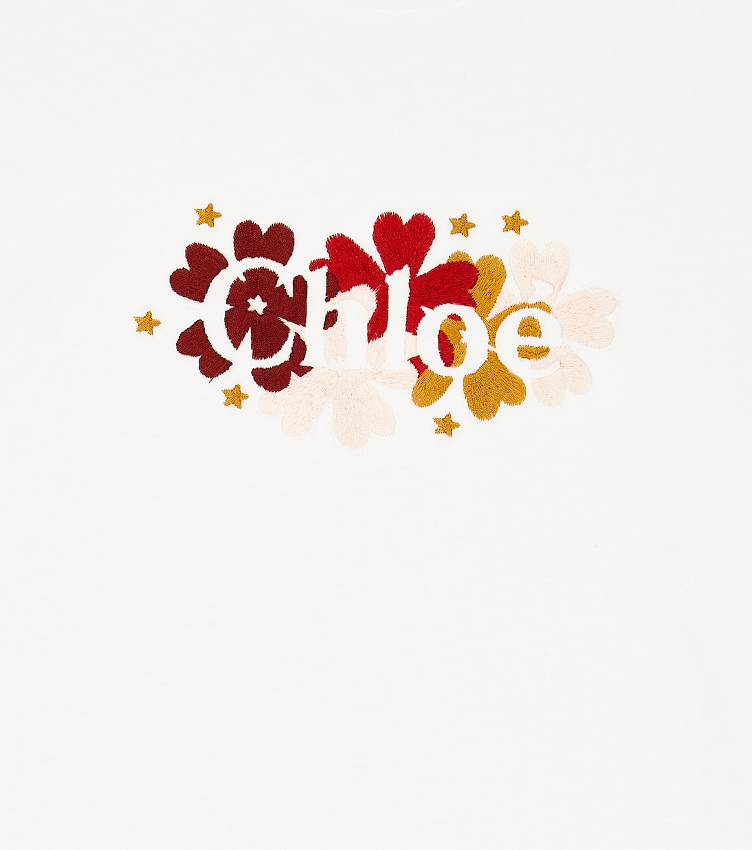 Camiseta en jersey de algodón con logo | Chloé Kids